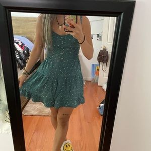 green floral sundress